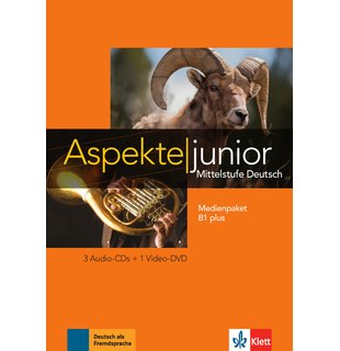 Aspekte junior B1 plus, Medienpaket (3 Audio-CDs + Video-DVD)