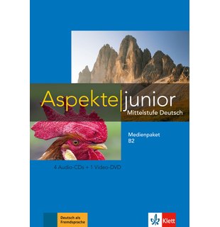 Aspekte junior B2, Medienpaket (4 Audio-CDs + Video-DVD)