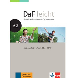 DaF leicht A2, Medienpaket (4 Audio-CDs + 1 DVD)