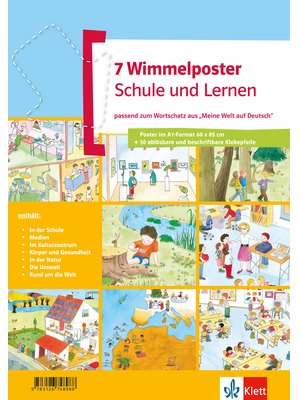 Wimmelposter Schule und Lernen, 7 Poster