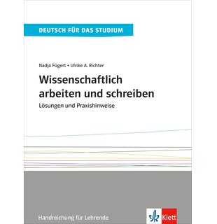 Wissenschaftlich arbeiten und schreiben, Handreichung für Lehrende