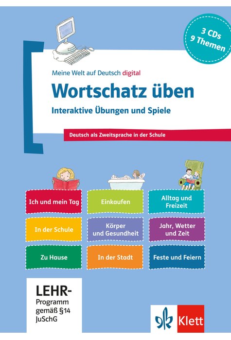 Wortschatz üben: Interaktive Übungen und Spiele, 3 CD-ROMs + Booklet