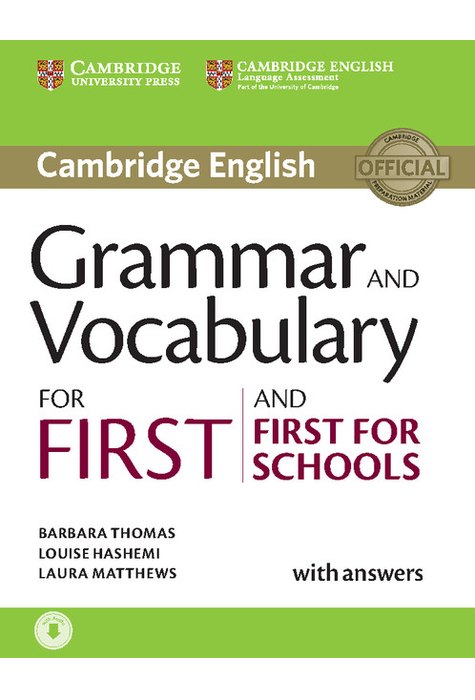 Grammar and Vocabulary for First and First for Schools, Book with Answers and Audio