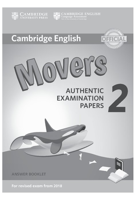 Movers 2, Answer Booklet for Revised Exam from 2018