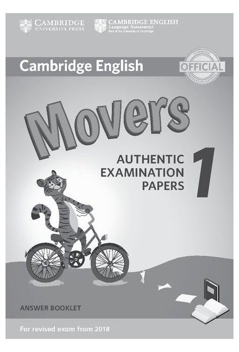 Movers 1, Answer Booklet for Revised Exam from 2018 Movers 1, Answer Booklet for Revised Exam from 2018