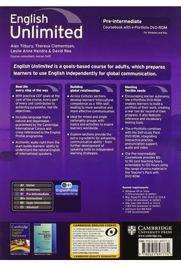 English Unlimited Pre-intermediate, Coursebook with e-Portfolio