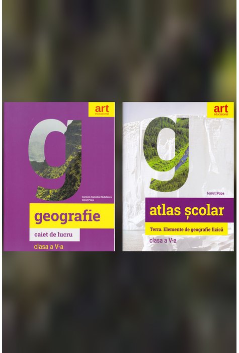 Pachet geografie pentru clasa a V-a(atlas Terra + caiet) Pachet geografie pentru clasa a V-a(atlas Terra + caiet)