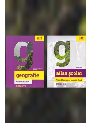 Pachet geografie pentru clasa a V-a(atlas Terra + caiet) Pachet geografie pentru clasa a V-a(atlas Terra + caiet)