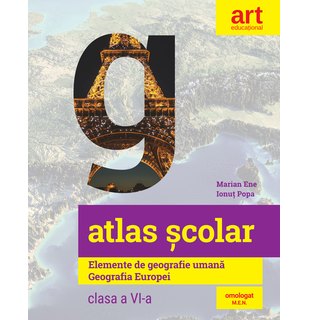 Atlas școlar. Elemente de geografie umană. Geografia Europei