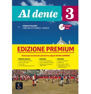 Al dente 3 su Blink Learning – edizione Premium, Libro dello studente + CD audio + DVD