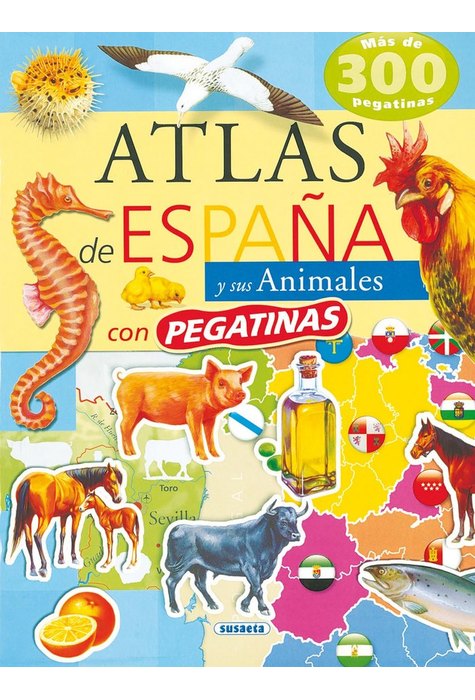 Atlas De Espana Y Sus Animales Con Pegatinas Atlas De Espana Y Sus Animales Con Pegatinas
