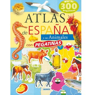 Atlas De Espana Y Sus Animales Con Pegatinas