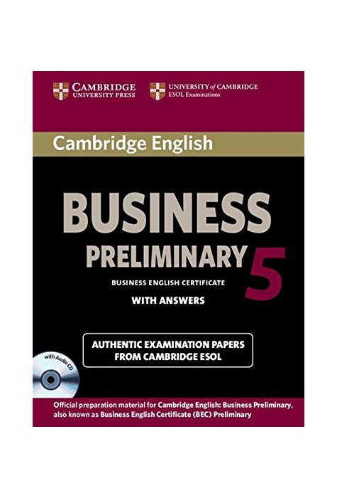 Business 5 Preliminary, Self-study Pack (Student's Book with Answers and Audio CD)