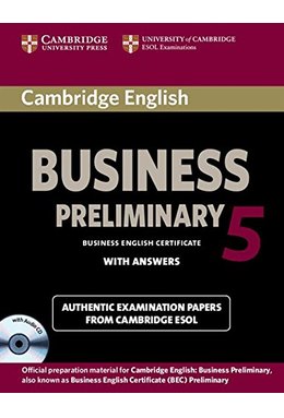 Business 5 Preliminary, Self-study Pack (Student's Book with Answers and Audio CD)