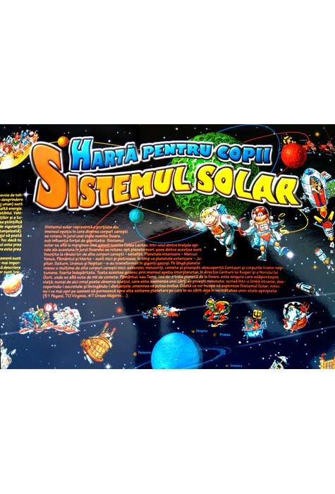 Harta sistemului solar pentru copii Harta sistemului solar pentru copii