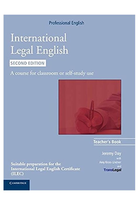 International Legal English, Teacher's Book International Legal English, Teacher's Book