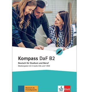 Kompass DaF B2, Medienpaket (4 Audio-CDs + DVD)