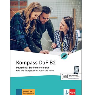 Kompass DaF B2, Kurs- und Übungsbuch mit Audios und Videos