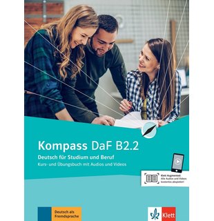 Kompass DaF B2.2, Kurs- und Übungsbuch mit Audios und Videos