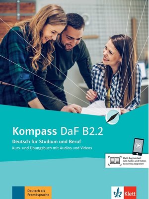 Kompass DaF B2.2, Kurs- und Übungsbuch mit Audios und Videos