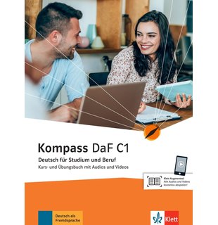 Kompass DaF C1, Kurs- und Übungsbuch mit Audios und Videos