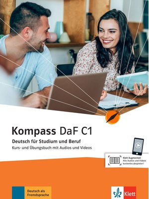 Kompass DaF C1, Kurs- und Übungsbuch mit Audios und Videos