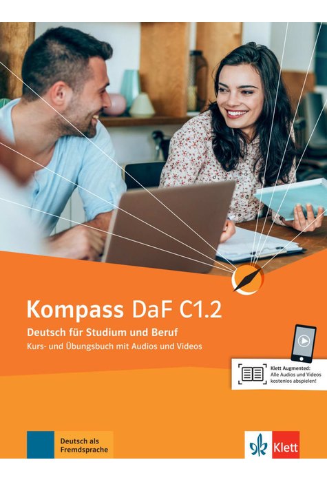 Kompass DaF C1.2, Kurs- und Übungsbuch mit Audios und Videos