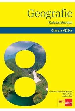 Set Geografie clasa a VIII-a. Atlas Geografia României + Caietul elevului