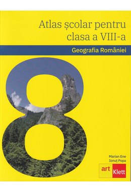 Set Geografie clasa a VIII-a. Atlas Geografia României + Caietul elevului