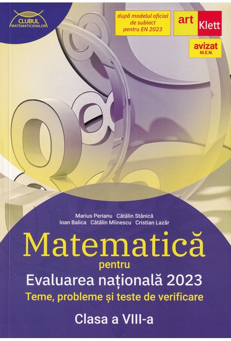 Evaluarea națională 2023. MATEMATICĂ. Clasa a VIII-a