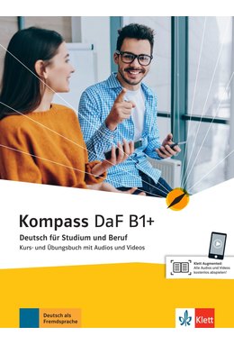 Kompass DaF B1+, Kurs- und Übungsbuch mit Audios und Videos