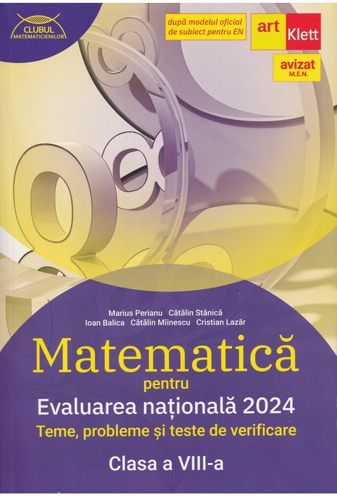 Evaluarea națională 2024. MATEMATICĂ. Clasa a VIII-a