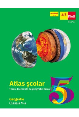 Pachet geografie pentru clasa a V-a(atlas Terra + caiet)