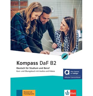 Kompass DaF B2 - Kurs- und Übungsbuch mit Audios und Videos inklusive Lizenzschlüssel allango (24 Monate)