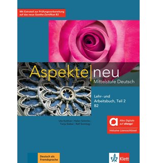 Aspekte neu B2 Teil 2 - Lehr- und Arbeitsbuch, Teil 2 inklusive Lizenzschlüssel allango (24 Monate)