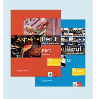 Aspekte Beruf B1/B2 Brückenelement und B2 - Paket aus den Kurs- und Übungsbüchern inklusive Lizenzschlüssel allango (24 Monate)