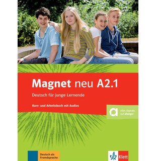 Magnet neu A2.1, Kurs- und Arbeitsbuch mit Audio