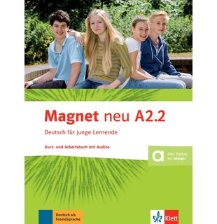 Magnet neu A2.2, Kurs- und Arbeitsbuch mit Audio